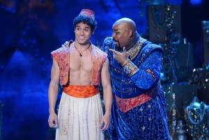 NEW YORK, NY - JUNE 08:  Actor Adam Jacobs and James Monroe Iglehart perform "Aladdin" onstage during the 68th Annual Tony Awards at Radio City Music Hall on June 8, 2014 in New York City.  (Photo by Theo Wargo/Getty Images for Tony Awards Productions)